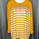 kim rogers  CURVY GOLD & WHITE STRIPED TSHIRT SIZE 2X Photo 0