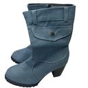 None Denim‎ zip up Heeled Boot. No Brand. Size 41 (US 9.5) Photo 0