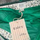 Esley  Emerald Green Cuffed Linen Blend Shorts Pockets Button & Zip Shorts Small Photo 8