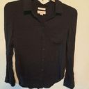 Treasure & Bond  Black Button Up Long Sleeve Classic Sz S Photo 0