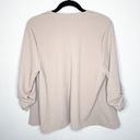 Torrid TAUPE CREPE OPEN FRONT BLAZER Size 1X Long sleeves ruched career Photo 3