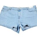 Abercrombie & Fitch Abercrombie High Rise 4" Mom Shorts Light Wash Blue Stretch Denim Size 24 37 Photo 0