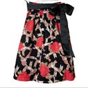 Downeast  Black Floral Skirt XXS Cottagecore Colorful Photo 0