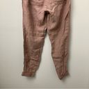 Cynthia Rowley  100% Linen Brown/Tan Lounge Drawstring Joggers Size Medium Photo 4