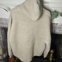 PINK - Victoria's Secret PINK Victoria’s Secret Quarter Zip Varsity Sherpa hoodie cream size M Photo 1