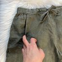 Orvis  Army Green High Rise Linen Pants Photo 3