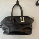 Henri Bendel  Women’s Satchel Handbag Black Leather Gold Hardware Crossbody Photo 1