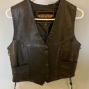 Unik Ultra Black Genuine Leather Vest Size M Size M Photo 0