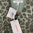 Good American  womens 1 small utility jacket sage leopard green new schaket butto Photo 2