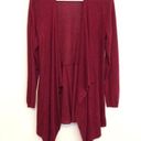 Torrid  00 Plus Size Cardigan Drape Front Sweater Burgundy Red Open Lightweight Photo 1