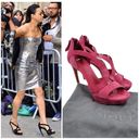 Alexander McQueen  Armadillo Low Heel Double Arched Sandals Pink Size 8.5 Photo 1