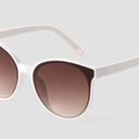 Universal Threads Universal Thread: White Round Sunglasses Photo 1