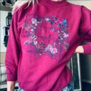 Northern Reflections Vintage  floral embroidery crewneck sweatshirt Photo 0