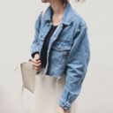 Nasty Gal Oversized distressed cropped denim jacket Photo 7