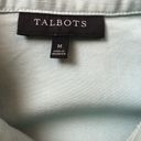 Talbots  Classic Solid Stretch Denim Jean Jacket M Button Up Mint Green Casual Photo 4