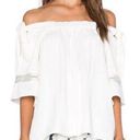 Alexis Hanne Blouse Medium Womens Off Shoulder Strap Eyelet Ivory Photo 0