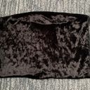 Garage Black Velvet Cropped Tube Top Photo 0