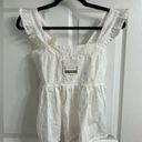 Daisy Dondolo Women's embroidered  Shirt Top Smocked Ruffle Sleeve Size XS NWT Photo 2