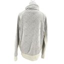 prAna  Mock-Neck Jacquard Knit Pullover Sweatshirt Pockets Cream size Large Photo 6