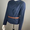 Vince  blazer jacket cascade navy blue draping extra small cotton blend Photo 1