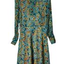 Equipment  Femme Silk Magnolia Fountain Bleu Floral Midi Dress Size 4 Photo 11