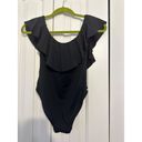 Trina Turk  Solid Monarco Off-the-Shoulder Ruffle One Piece Swimsuit size 4 Photo 5