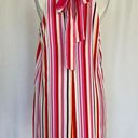 Laundry by Shelli Segal  Women's Dress Size 8 Pink Stripe Sleeveless A-Line Shift Photo 0