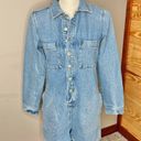 Madewell Denim Long Sleeve Romper in Burnham Wash Extra Small Photo 1