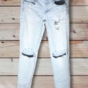 American Eagle  distressed skinny jeans size 4 light wash color holy jeans​​ Photo 1