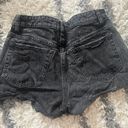 ZARA Black Jean Shorts Ripped Photo 1