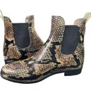 Ralph Lauren Lauren  Tally Bo Rai Snakeskin Rubber Booties Photo 1