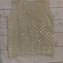 Krass&co I.Magnin & .100% Wool Womens Beaded Sleeveless Blouse Cream Size 38 Photo 4