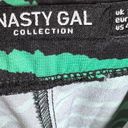 Nasty Gal Emerald green and black tiger print high waisted wide leg pants size 4 Photo 3