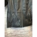 Andrew Marc New York Black Leather Moto Jacket Women’s Zip M Photo 2