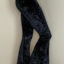 Daisy Del Sol Black Velvet High Rise Flare Bell Bottom Pants Photo 2