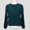 SO NWT  Chenille Knit Sweater Beaufort Blue Teal Small New Photo 1