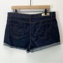 Calvin Klein Jeans  Dark Rinse Raw Cuffed Denim Shorts, Size 14 INV145 Photo 3