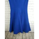 Rebecca Taylor  Dress 12 Womens Textured Cap Sleeve Tiered Fit & Flare Blue Photo 9