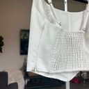 Abercrombie & Fitch White Corset Crop Top Photo 2