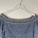 Veronica Beard  Rosalinda Top blue paisley floral off the shoulder size small Photo 5