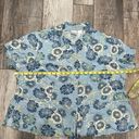 Emma James Short Sleeved Button Down Floral Design Shirt Blue White Size 20W Photo 9