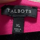 Talbots  Shift Sheath Knit Knee Length Crochet Sleeve Short Sleeve Dress Size XL Photo 3