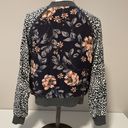 Saltwater Luxe  gray/cream/peach floral bomber jacket Sz S Photo 1