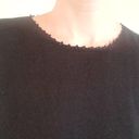 Susan Bristol Vintage  Rayon Cotton 1/2 Sleeve Sweater Crocheted Neckline Med Photo 2