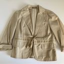 Katy Perry Via Penny Lane Reworked Apparel |  Graphic Khaki Blazer Jacket Size 6 Photo 2