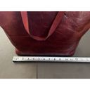 Madewell The Zip Top Transport Carryall Dark Cabernet Leather Tote Bag Retired Crossbody Photo 2