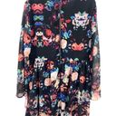 Xhilaration   Women's Black Floral Long Sleeve V-neck Dress size XXL NWT Romantic Photo 8