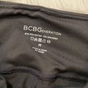 BCBGeneration  High-Waisted Bike Shorts Black White Photo 4