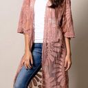 JODIFL Blush Pink Lace Mandala Kimono Wrap Photo 0