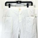 James Perse Standard  Women's White Lined Cropped Button Fly Pants Size 26 Photo 4
